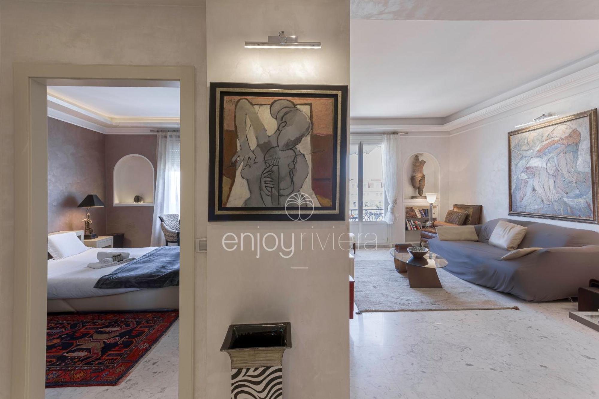 Palais Miramar Suite Art Modern - Derniere Etages Vue Mer - 75M De Confort - En Face Des Plages -Wifi - Clim Cannes Dış mekan fotoğraf
